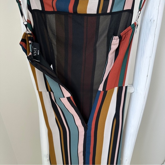 Vici Just a Dream Multicolor Striped Wrap Mini Dress Size Small - Picture 5 of 12